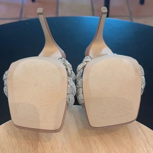 Steve Madden Silver Braided Strap Heels - Picture 6 of 7